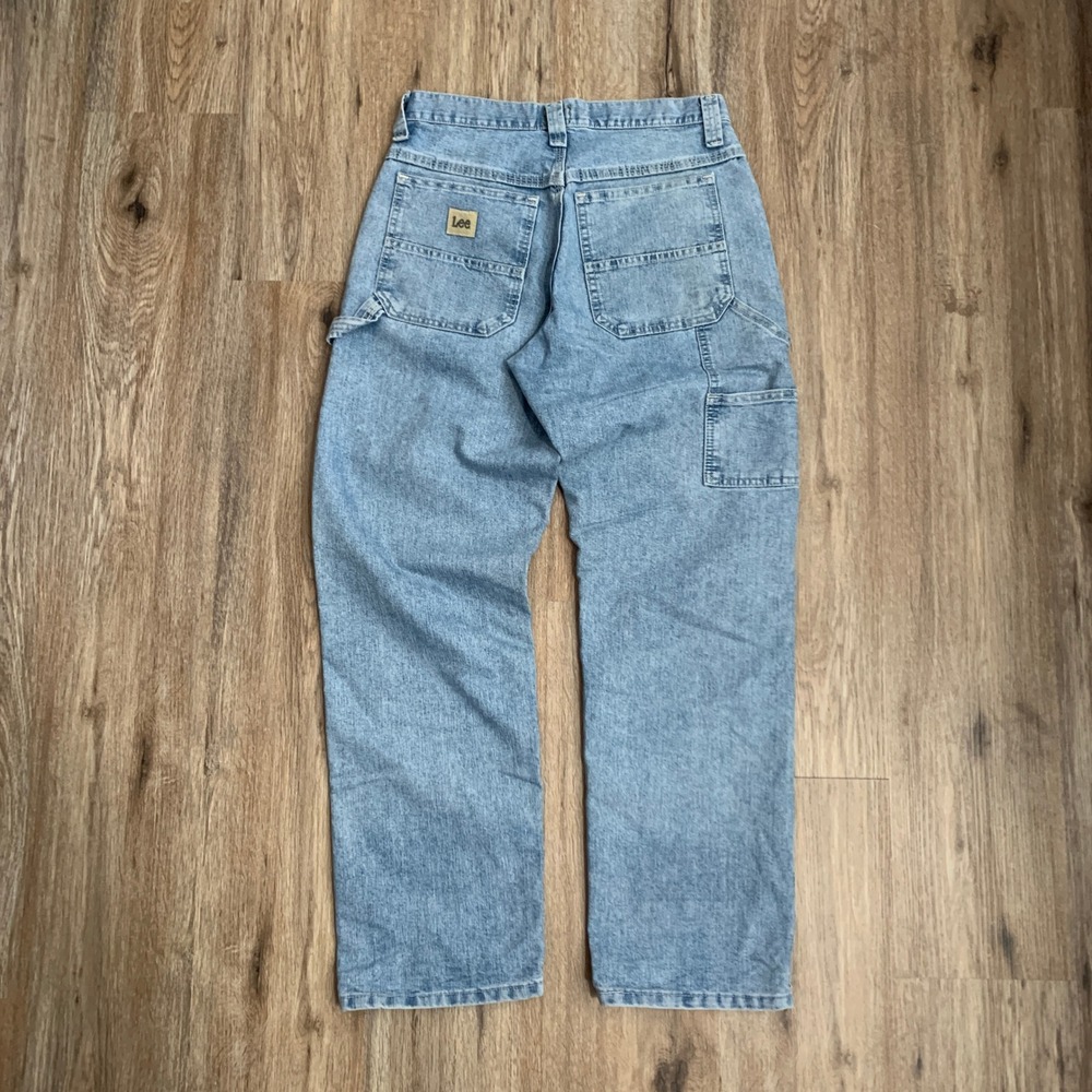 Lee baggy relaxed straight leg denim jeans in light wash - size 28x30 mens